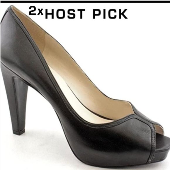 *2x HP* NIB! Nine West Genuine Leather Peep Toe Heels - Picture 1 of 9